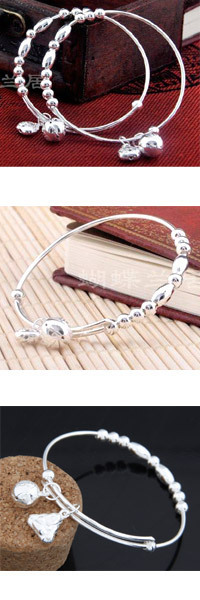 640125福球佛寶寶手鐲 韓國風格的銀飾批發優選